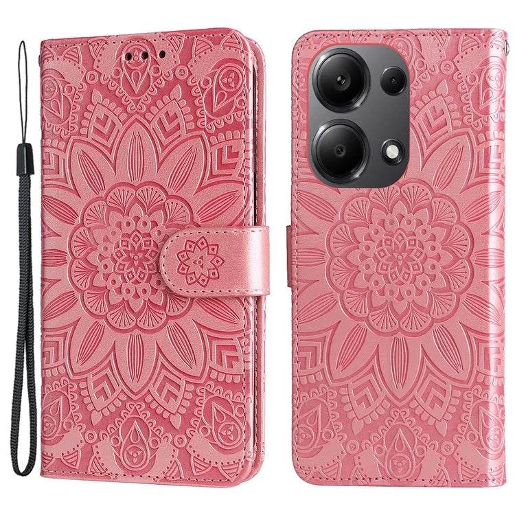 For Xiaomi Redmi Note 13 Pro 4G / Poco M6 Pro 4G Magnetic Phone Case Leather Imprinted Cover