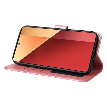 For Xiaomi Redmi Note 13 Pro 4G / Poco M6 Pro 4G Magnetic Phone Case Leather Imprinted Cover