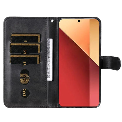For Xiaomi Redmi Note 13 Pro 4G / Poco M6 Pro 4G Case Leather Anti-drop Cover with Zipper Pocket