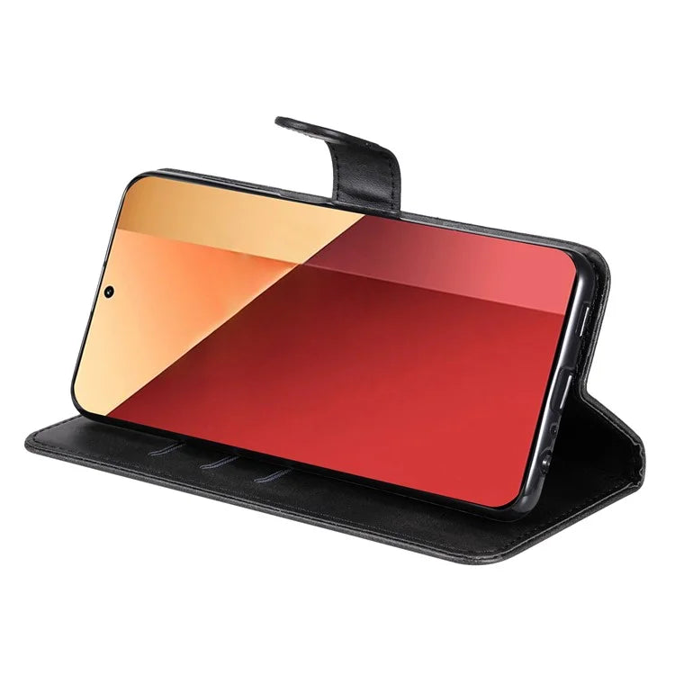For Xiaomi Redmi Note 13 Pro 4G / Poco M6 Pro 4G Case Leather Anti-drop Cover with Zipper Pocket