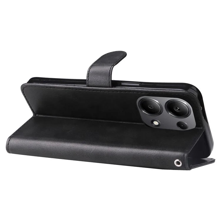 For Xiaomi Redmi Note 13 Pro 4G / Poco M6 Pro 4G Case Leather Anti-drop Cover with Zipper Pocket