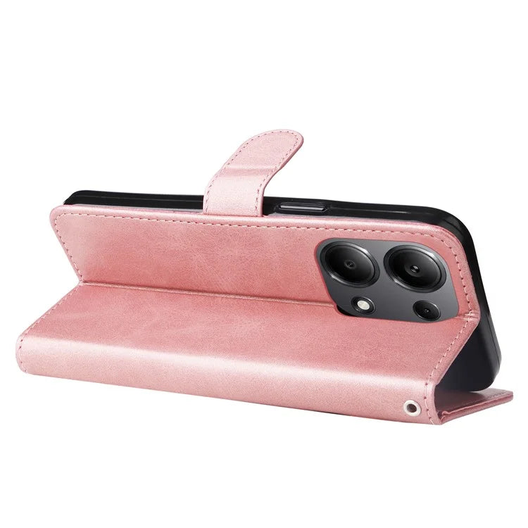 For Xiaomi Redmi Note 13 Pro 4G / Poco M6 Pro 4G Case Leather Anti-drop Cover with Zipper Pocket