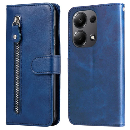 For Xiaomi Redmi Note 13 Pro 4G / Poco M6 Pro 4G Case Leather Anti-drop Cover with Zipper Pocket