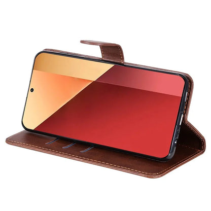 For Xiaomi Redmi Note 13 Pro 4G / Poco M6 Pro 4G Case Leather Anti-drop Cover with Zipper Pocket