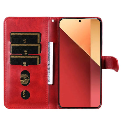 For Xiaomi Redmi Note 13 Pro 4G / Poco M6 Pro 4G Case Leather Anti-drop Cover with Zipper Pocket