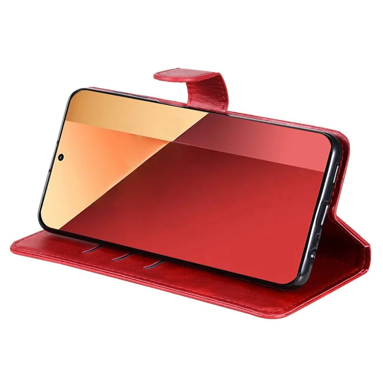For Xiaomi Redmi Note 13 Pro 4G / Poco M6 Pro 4G Case Leather Anti-drop Cover with Zipper Pocket