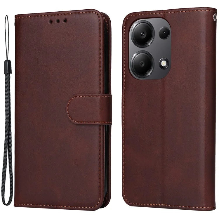 For Xiaomi Redmi Note 13 Pro 4G / Poco M6 Pro 4G Case Calf Texture Photo Slot Phone Cover
