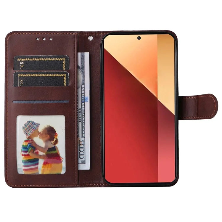 For Xiaomi Redmi Note 13 Pro 4G / Poco M6 Pro 4G Case Calf Texture Photo Slot Phone Cover
