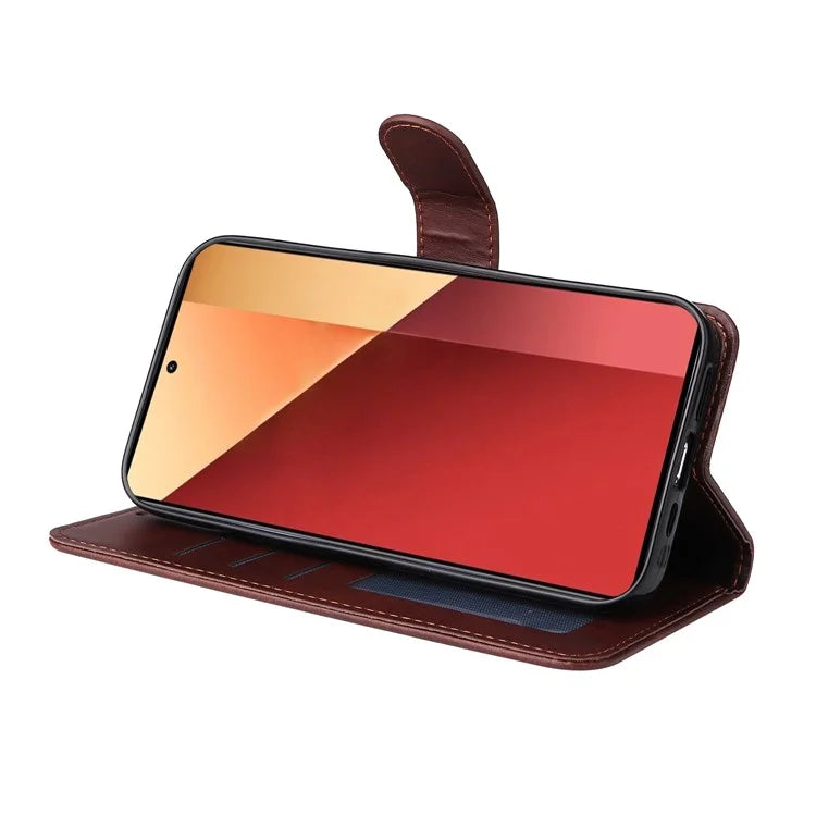 For Xiaomi Redmi Note 13 Pro 4G / Poco M6 Pro 4G Case Calf Texture Photo Slot Phone Cover