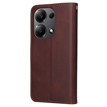For Xiaomi Redmi Note 13 Pro 4G / Poco M6 Pro 4G Case Calf Texture Photo Slot Phone Cover