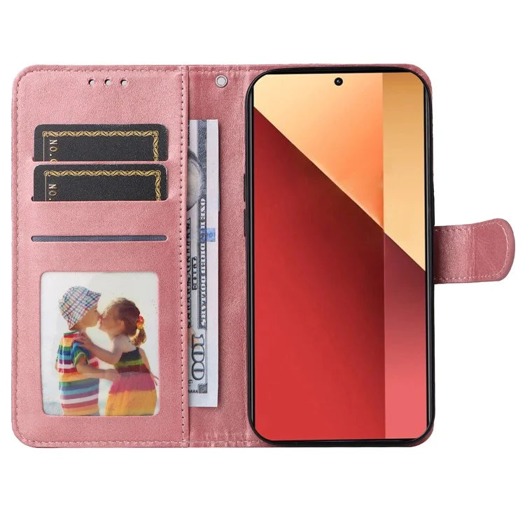 For Xiaomi Redmi Note 13 Pro 4G / Poco M6 Pro 4G Case Calf Texture Photo Slot Phone Cover