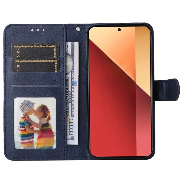 For Xiaomi Redmi Note 13 Pro 4G / Poco M6 Pro 4G Case Calf Texture Photo Slot Phone Cover