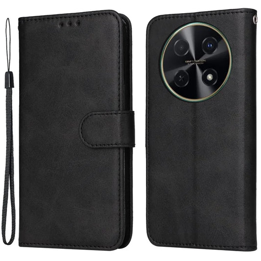 For Huawei Enjoy 70 Pro Case Calf Texture Leather Phone Cover with Photo Slot