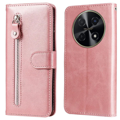 For Huawei Enjoy 70 Pro Case Calf Texture Leather Phone Cover with Zipper Pocket