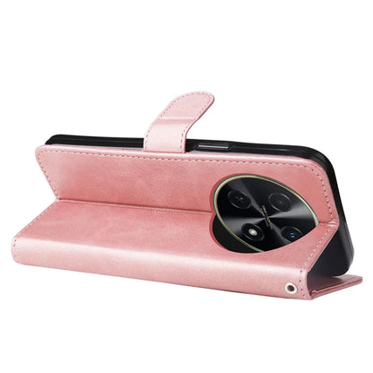 For Huawei Enjoy 70 Pro Case Calf Texture Leather Phone Cover with Zipper Pocket