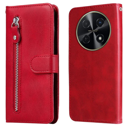 For Huawei Enjoy 70 Pro Case Calf Texture Leather Phone Cover with Zipper Pocket
