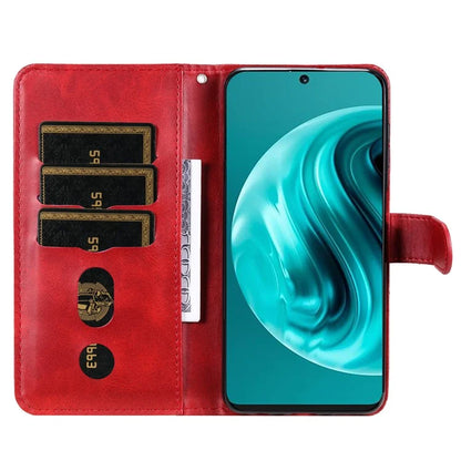 For Huawei Enjoy 70 Pro Case Calf Texture Leather Phone Cover with Zipper Pocket