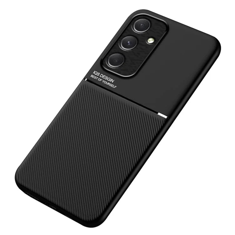 For Samsung Galaxy A55 5G Back Case PU+TPU+PC Shockproof Mobile Phone Cover