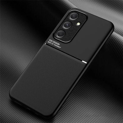 For Samsung Galaxy A55 5G Back Case PU+TPU+PC Shockproof Mobile Phone Cover