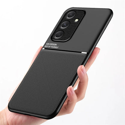 For Samsung Galaxy A55 5G Back Case PU+TPU+PC Shockproof Mobile Phone Cover