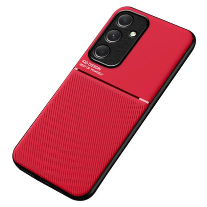 For Samsung Galaxy A55 5G Back Case PU+TPU+PC Shockproof Mobile Phone Cover