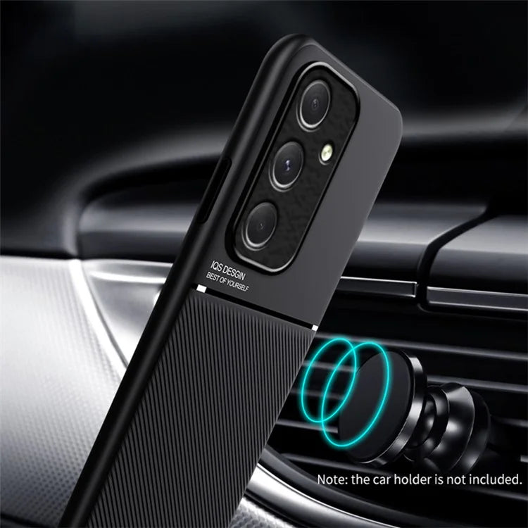 For Samsung Galaxy A55 5G Back Case PU+TPU+PC Shockproof Mobile Phone Cover