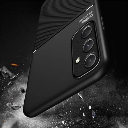 For Samsung Galaxy A55 5G Back Case PU+TPU+PC Shockproof Mobile Phone Cover