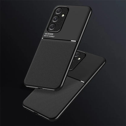 For Samsung Galaxy A55 5G Back Case PU+TPU+PC Shockproof Mobile Phone Cover