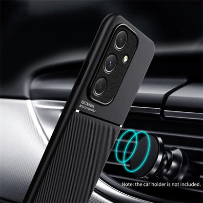 For Samsung Galaxy A55 5G Back Case PU+TPU+PC Shockproof Mobile Phone Cover