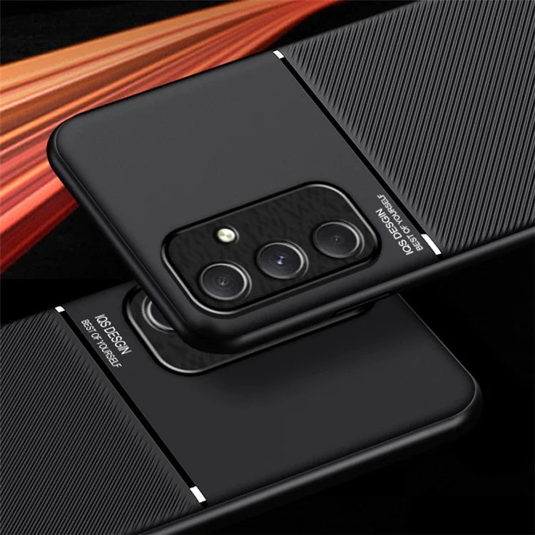 For Samsung Galaxy A55 5G Back Case PU+TPU+PC Shockproof Mobile Phone Cover