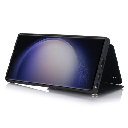 For Samsung Galaxy S23 Ultra Crossbody Case Zipper Card Holder Kickstand Phone Cover