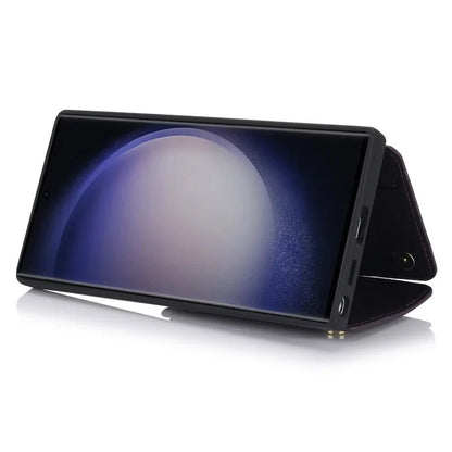 For Samsung Galaxy S23 Ultra Crossbody Case Zipper Card Holder Kickstand Phone Cover