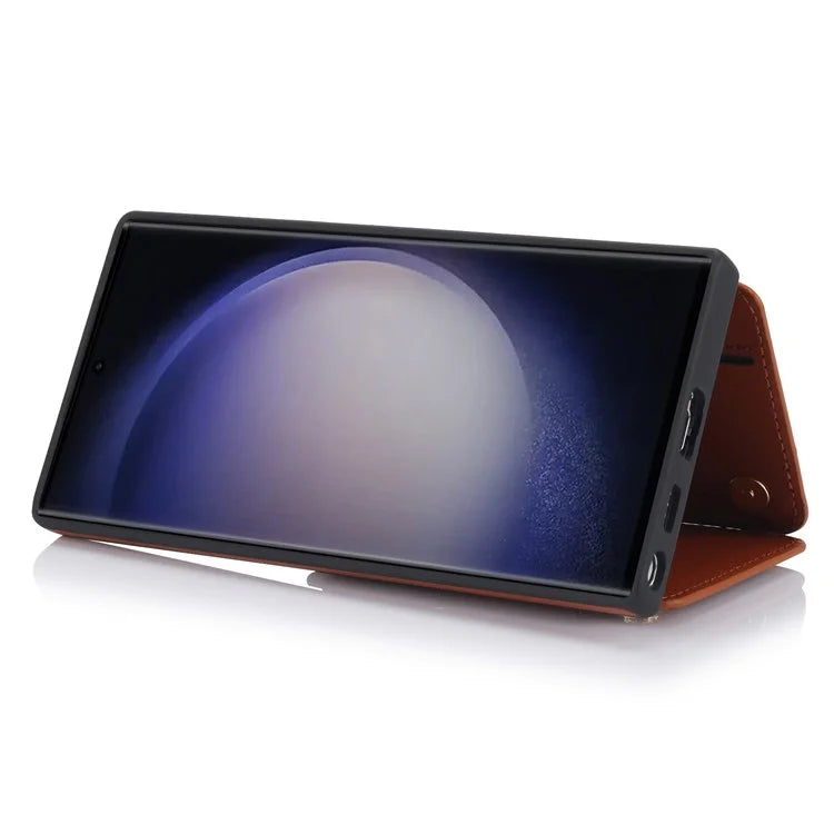 For Samsung Galaxy S23 Ultra Crossbody Case Zipper Card Holder Kickstand Phone Cover