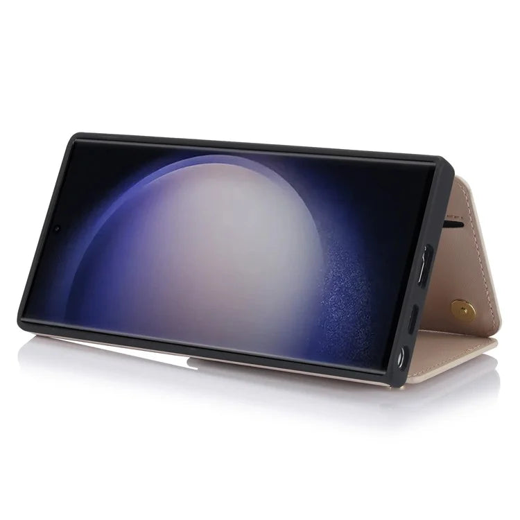 For Samsung Galaxy S23 Ultra Crossbody Case Zipper Card Holder Kickstand Phone Cover