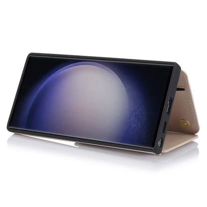 For Samsung Galaxy S23 Ultra Crossbody Case Zipper Card Holder Kickstand Phone Cover