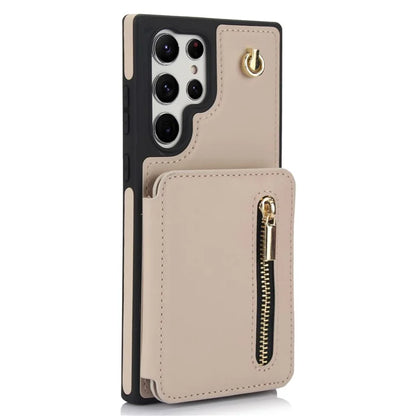 For Samsung Galaxy S23 Ultra Crossbody Case Zipper Card Holder Kickstand Phone Cover