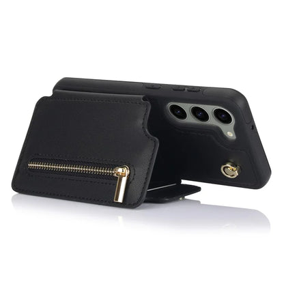 For Samsung Galaxy S23 Case with Card Holder Crossbody Leather Back Cover RFID Blocking