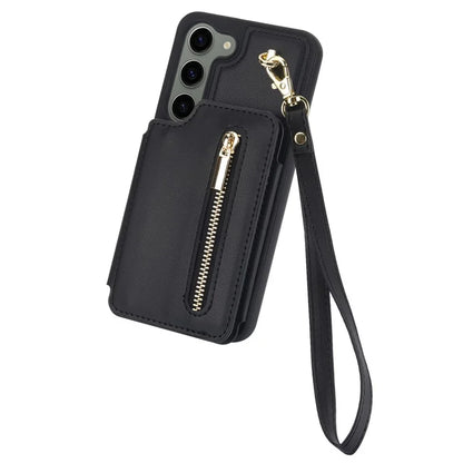 For Samsung Galaxy S23 Case with Card Holder Crossbody Leather Back Cover RFID Blocking