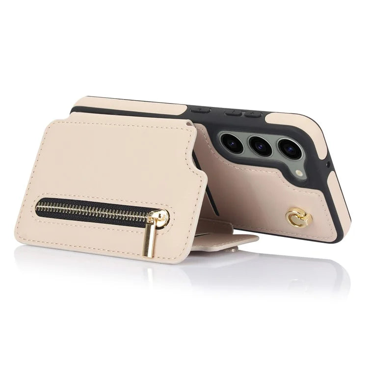 For Samsung Galaxy S23 Case with Card Holder Crossbody Leather Back Cover RFID Blocking