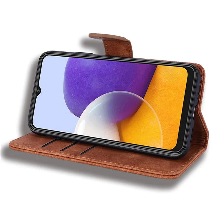 For Samsung Galaxy A25 5G (Global) (161.0 x 76.5 x 8.3mm) Case Flower Imprinted PU Leather Phone Cover