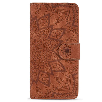 For Samsung Galaxy A25 5G (Global) (161.0 x 76.5 x 8.3mm) Case Flower Imprinted PU Leather Phone Cover