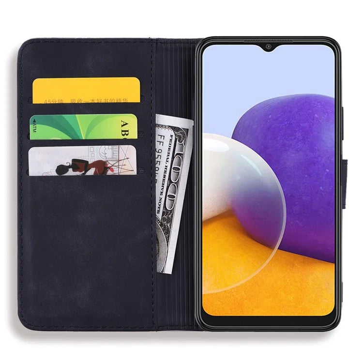 For Samsung Galaxy A25 5G (Global) (161.0 x 76.5 x 8.3mm) Case Flower Imprinted PU Leather Phone Cover
