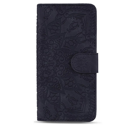 For Samsung Galaxy A25 5G (Global) (161.0 x 76.5 x 8.3mm) Case Flower Imprinted PU Leather Phone Cover