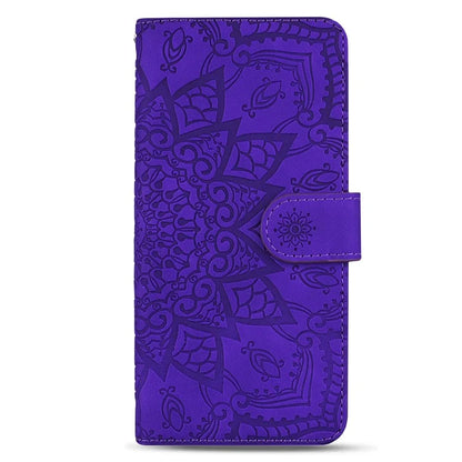 For Samsung Galaxy A25 5G (Global) (161.0 x 76.5 x 8.3mm) Case Flower Imprinted PU Leather Phone Cover