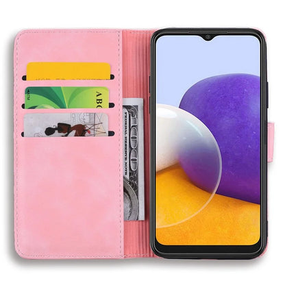 For Samsung Galaxy A25 5G (Global) (161.0 x 76.5 x 8.3mm) Case Flower Imprinted PU Leather Phone Cover