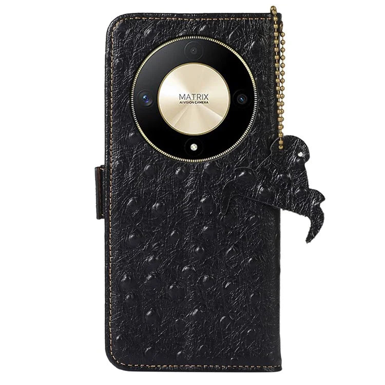 For Honor Magic6 Lite 5G / X9b 5G / X50 5G Phone Case Ostrich Texture RFID Blocking Cover