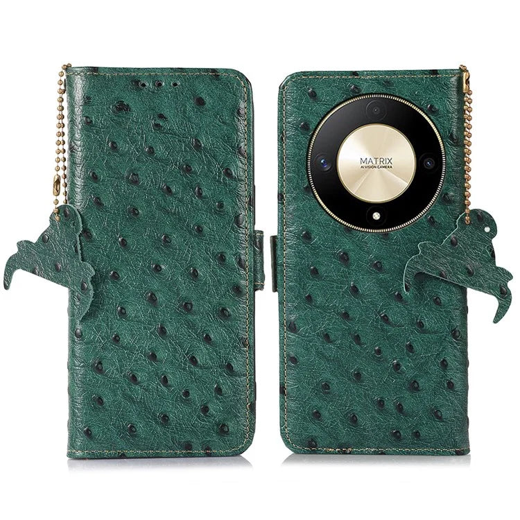 For Honor Magic6 Lite 5G / X9b 5G / X50 5G Phone Case Ostrich Texture RFID Blocking Cover