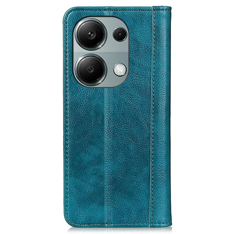 For Xiaomi Redmi Note 13 4G Protective Cover Split Leather Litchi Texture Phone Case