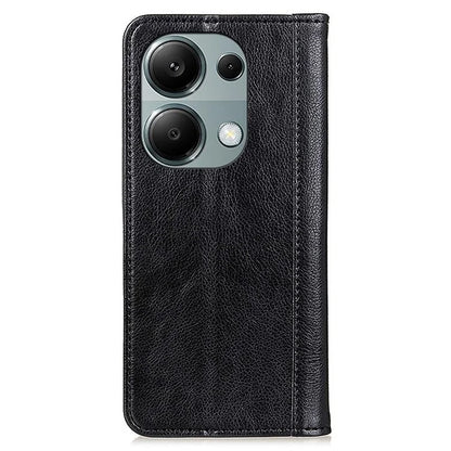 For Xiaomi Redmi Note 13 4G Protective Cover Split Leather Litchi Texture Phone Case