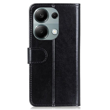 For Xiaomi Redmi Note 13 4G Leather Flip Case Wallet Crazy Horse Texture Phone Cover